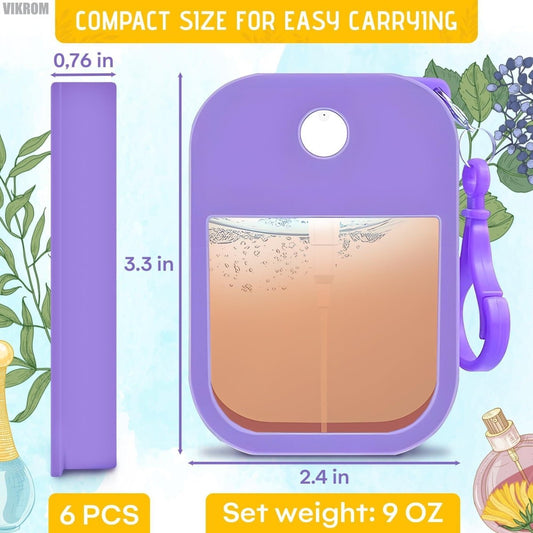 Mini Refillable Perfume Spray Bottles – 6pc Travel Set - 3oz Essentials