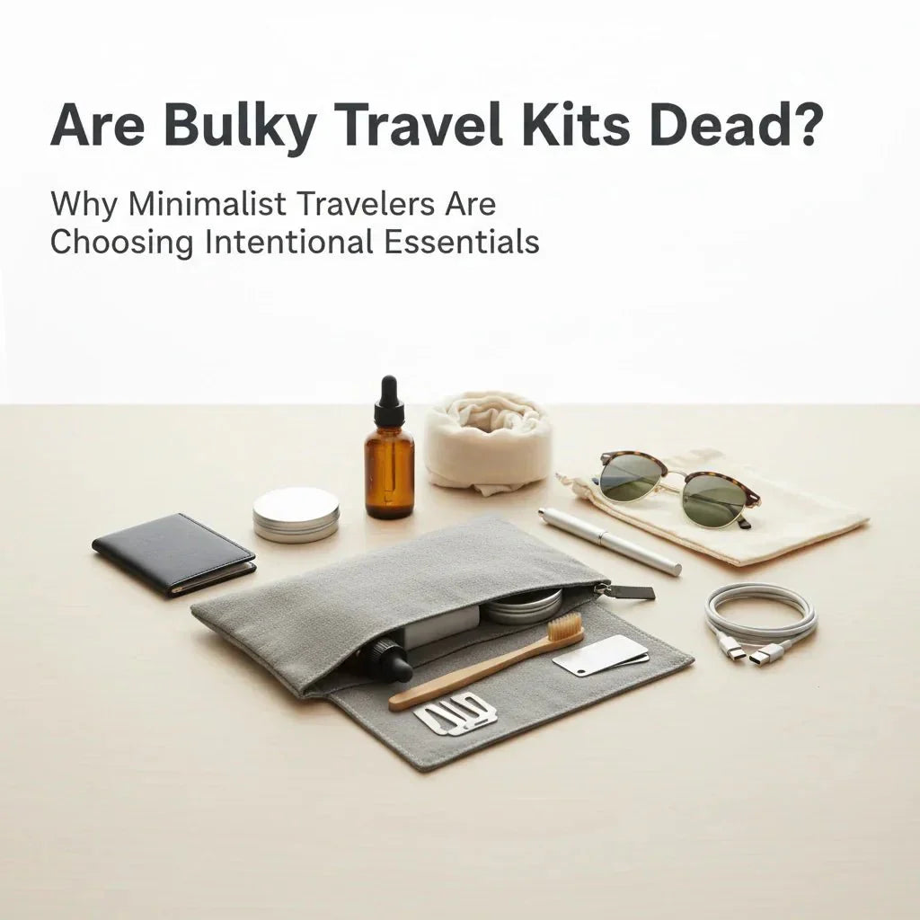 Are Bulky Travel Kits Dead? Why Minimalist Travelers Are Choosing Intentional Essentials - compact travel essentials and travel size products.