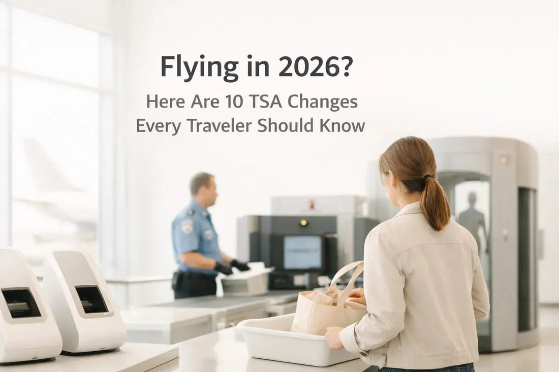 Flying in 2026? Here Are 10 TSA Changes Every Traveler Should Know - traveler with carry-on toiletries at airport security