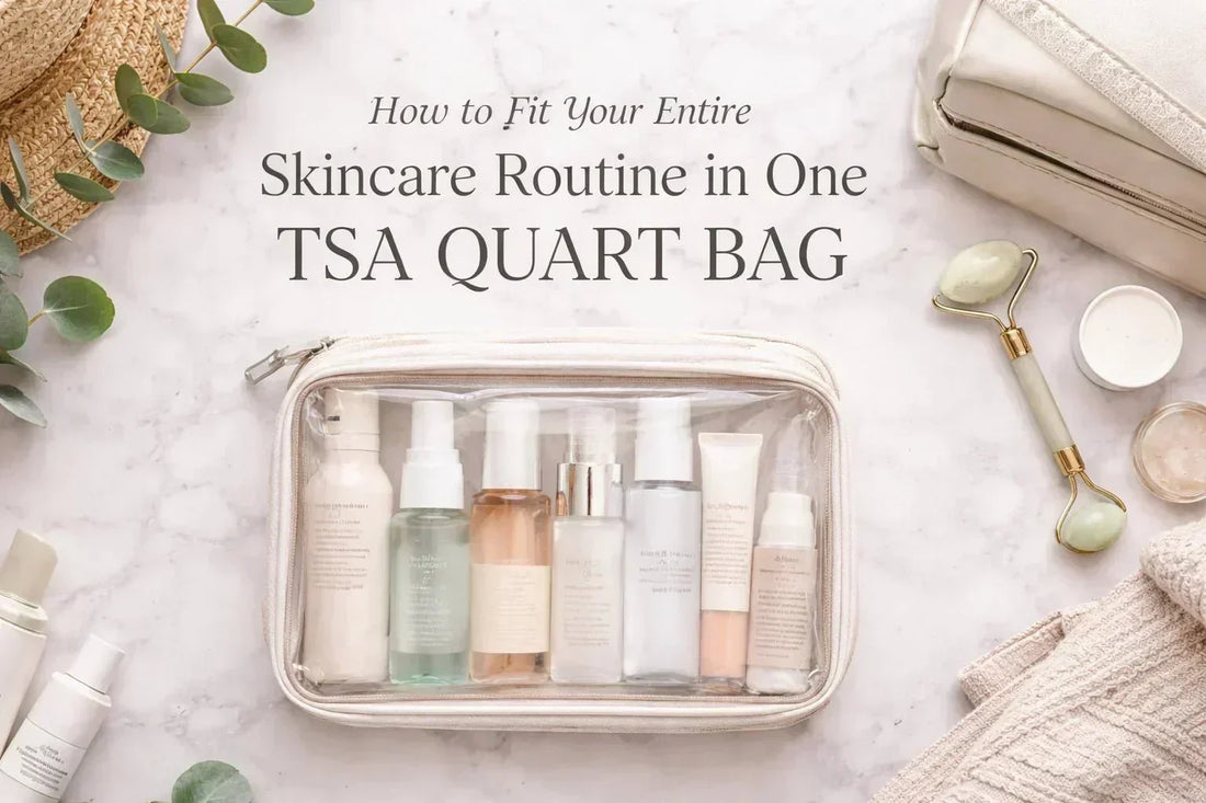 How to Fit Your Entire Skincare Routine in One TSA Quart Bag - 3ozs