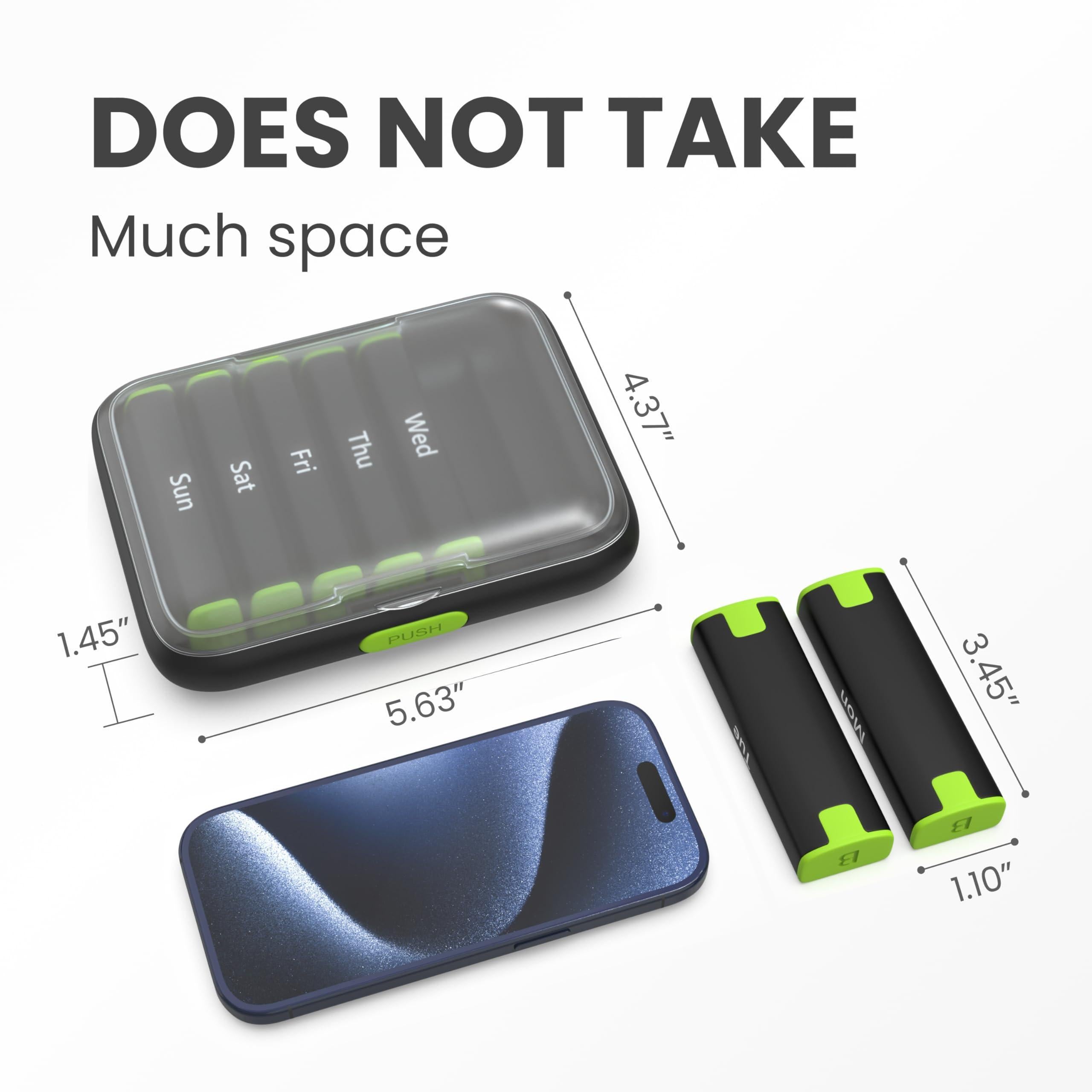 Weekly Pill Organizer – AM/PM 7-Day Detachable Travel Case