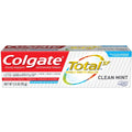 Colgate Total travel-sized toothpaste tube on a white background