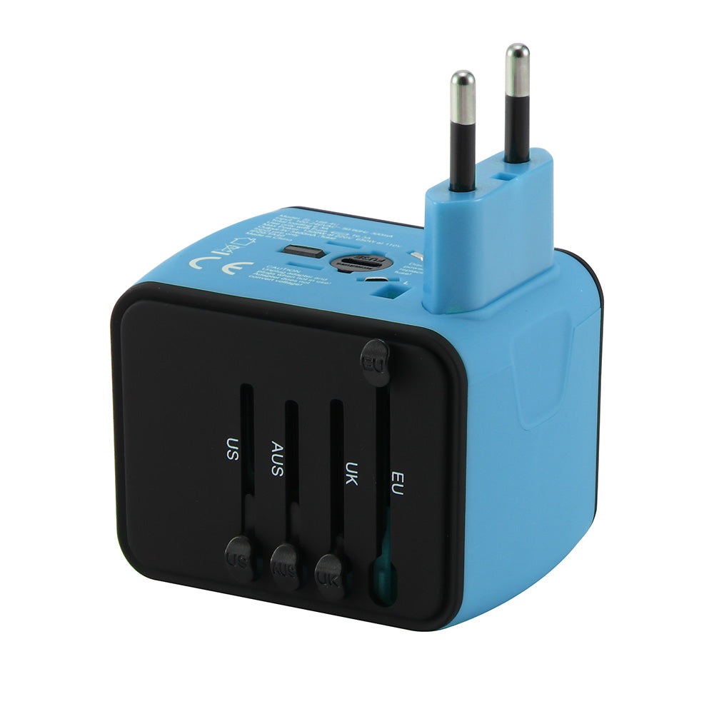Universal Travel Adapter – 4 USB Ports, All-in-One Design