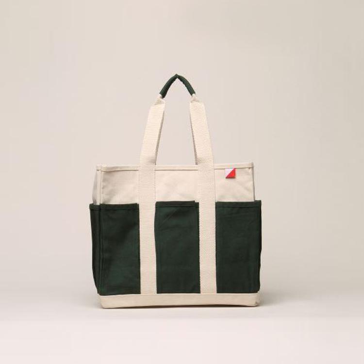 Pocket Tote – Medium Canvas Organizer with 8 Exterior Pockets