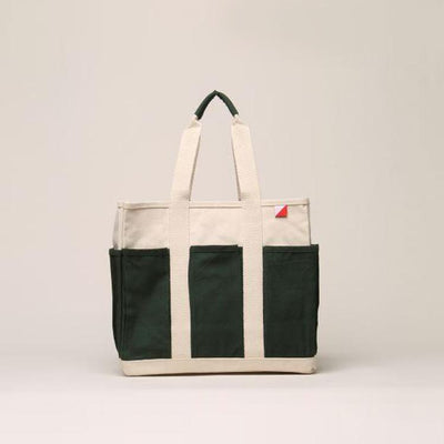 Pocket Tote – Medium Canvas Organizer with 8 Exterior Pockets