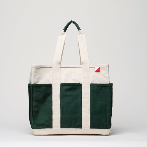 Pocket Tote – Medium Canvas Organizer with 8 Exterior Pockets