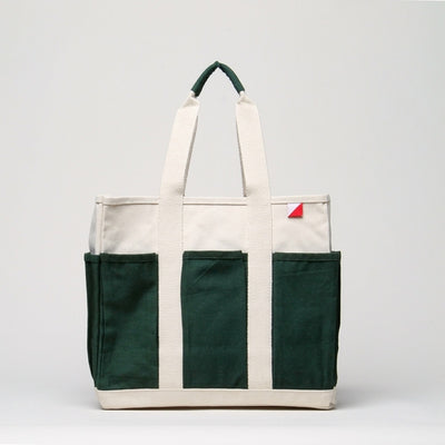 Pocket Tote – Medium Canvas Organizer with 8 Exterior Pockets