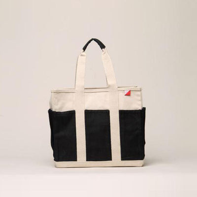 Pocket Tote – Medium Canvas Organizer with 8 Exterior Pockets