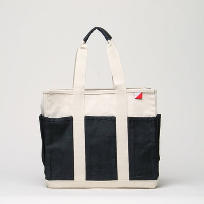 Pocket Tote – Medium Canvas Organizer with 8 Exterior Pockets