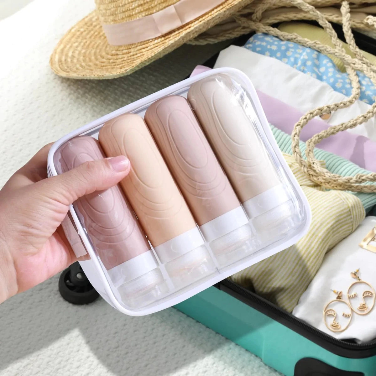 3oz Silicone Travel Bottles (4 - Pack) — Apricot - 3ozs