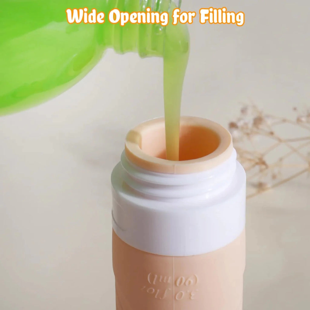 3oz Silicone Travel Bottles (4 - Pack) — Apricot - 3ozs