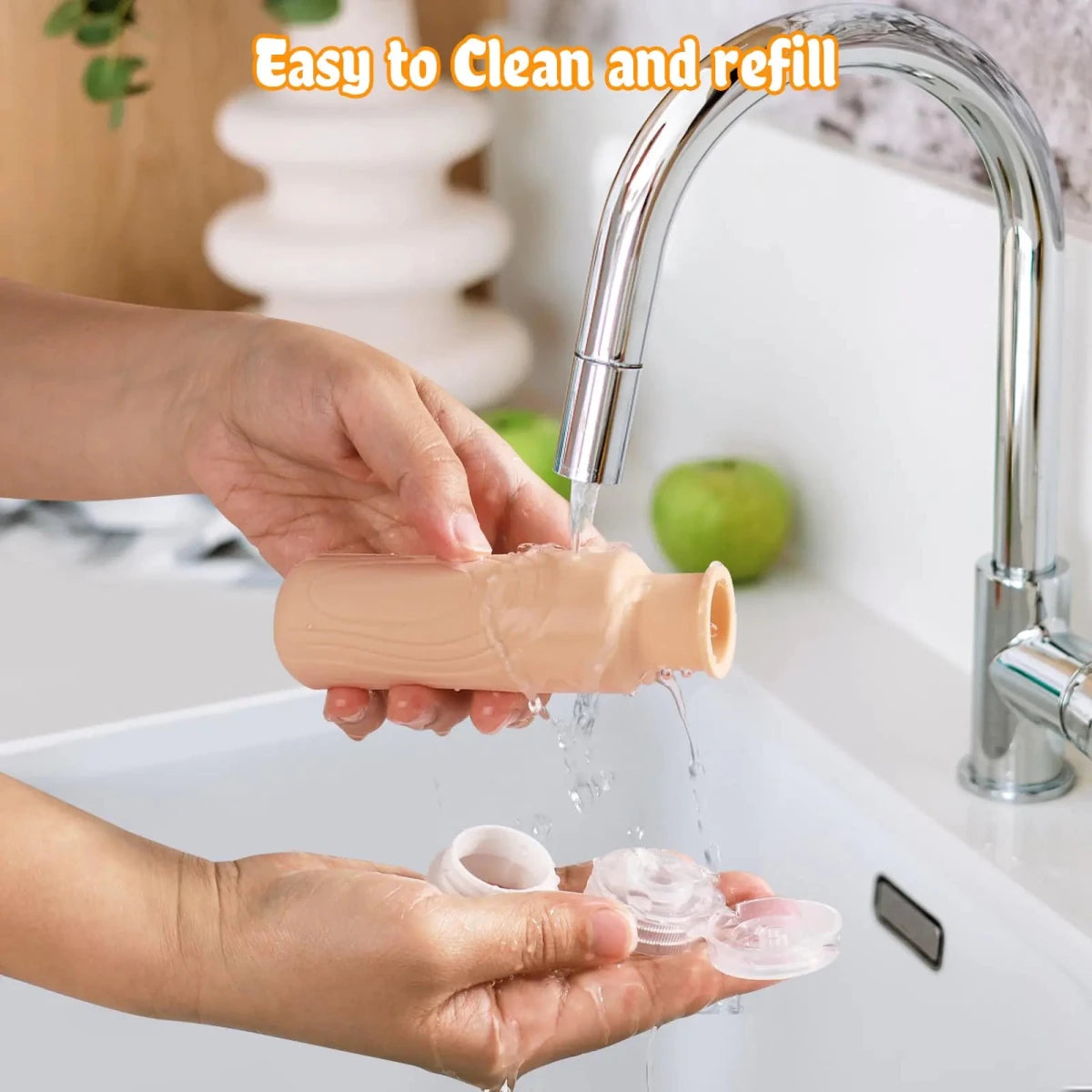 3oz Silicone Travel Bottles (4 - Pack) — Apricot - 3ozs