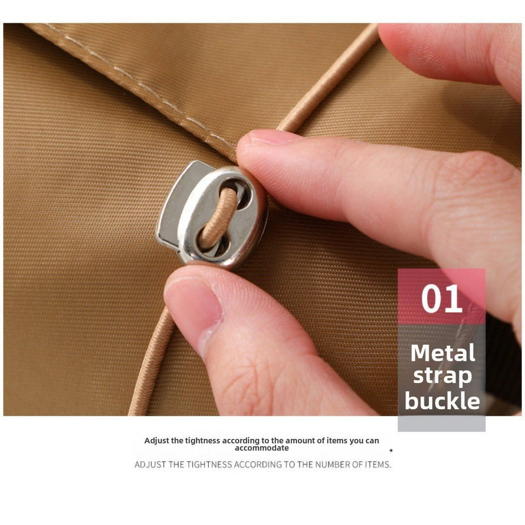 4-in-1 Modular Travel Organizer Bag metal strap buckle detail