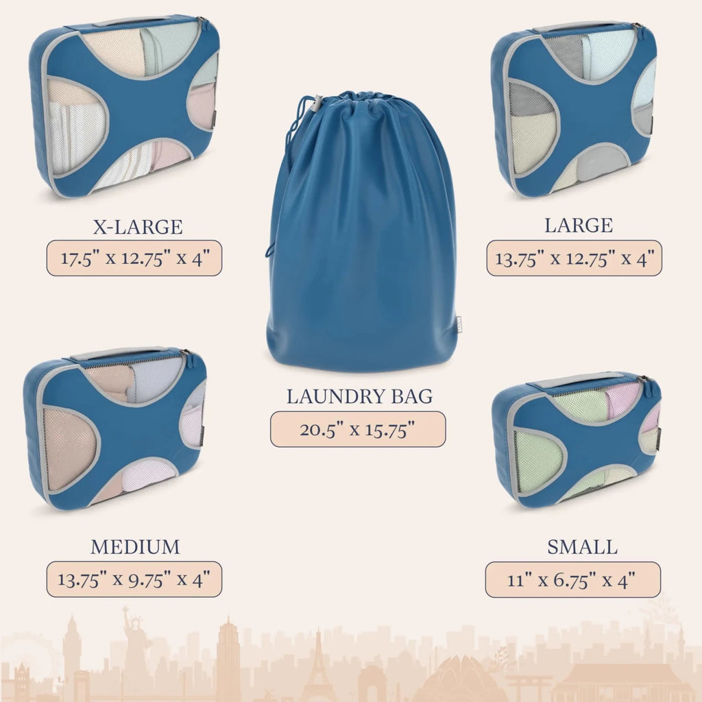 5 - Piece Professional Packing Cube & Laundry Set - 3ozs