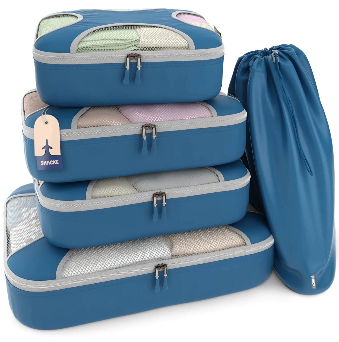 5 - Piece Professional Packing Cube & Laundry Set - 3ozs