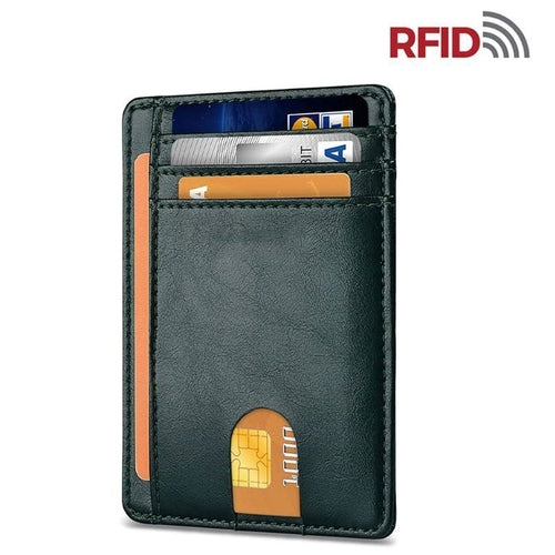 RFID Slim Leather Wallet