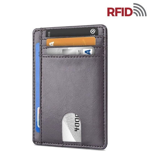 RFID Slim Leather Wallet