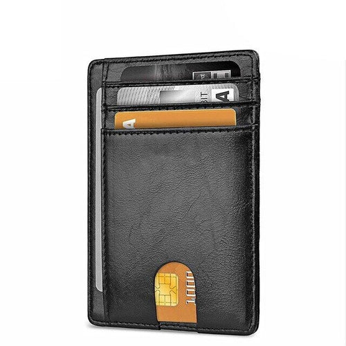 RFID Slim Leather Wallet