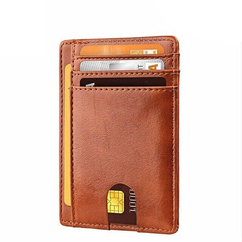RFID Slim Leather Wallet