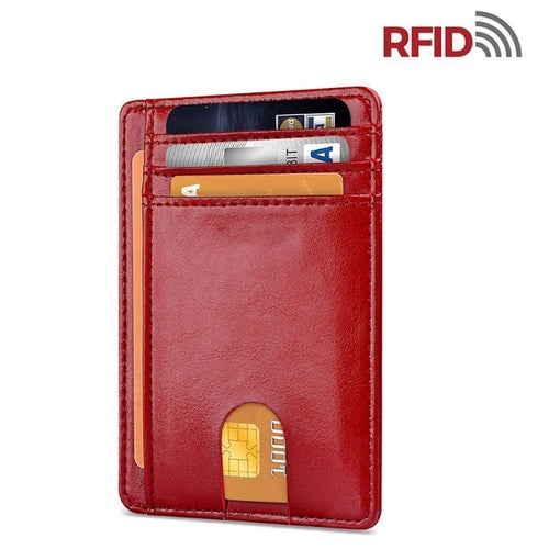 RFID Slim Leather Wallet