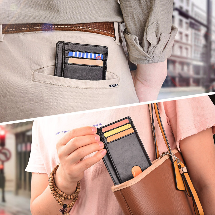 RFID Slim Leather Wallet