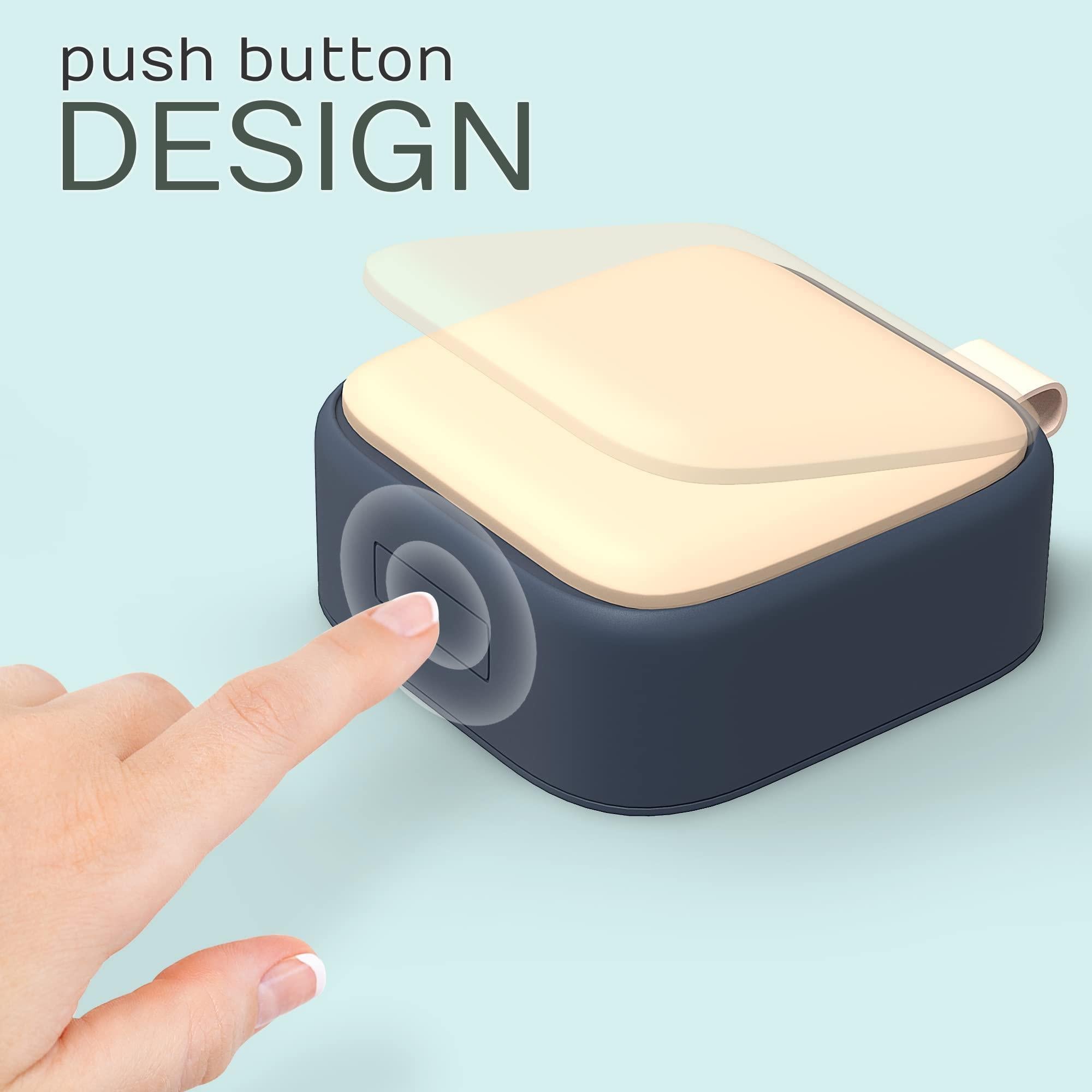 Mini Travel Pill Organizer – Push-Button Case with 4 Deep Compartments