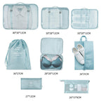 8-Piece Luggage Organizer & Packing Cube Set for travel size essentials