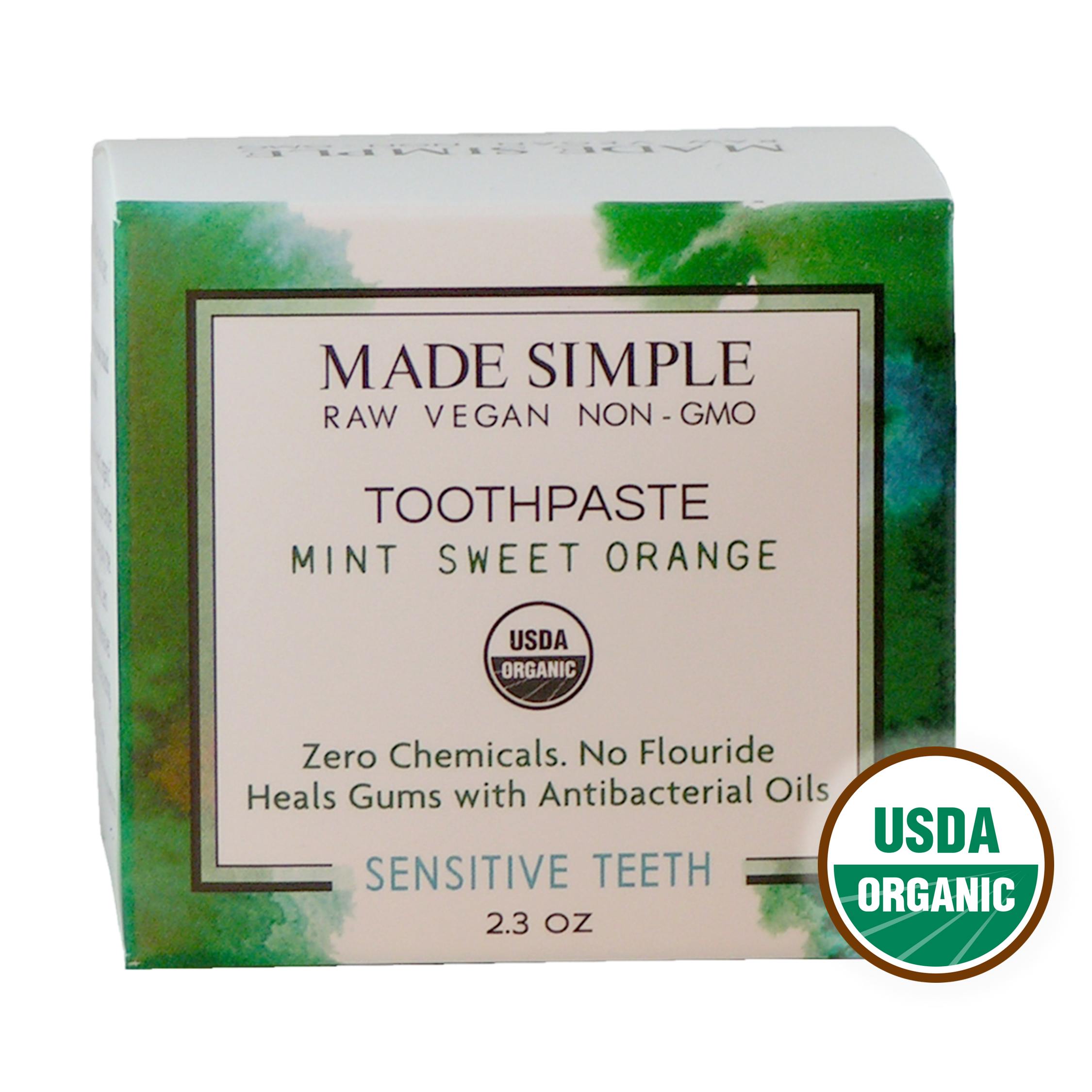 Mint Sweet Orange Toothpaste – Certified Organic & Vegan Oral Care (2 oz)