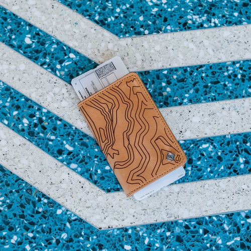 Full Grain Leather Passport Cover – Card & Cash Organizer with Fire-Branded Option