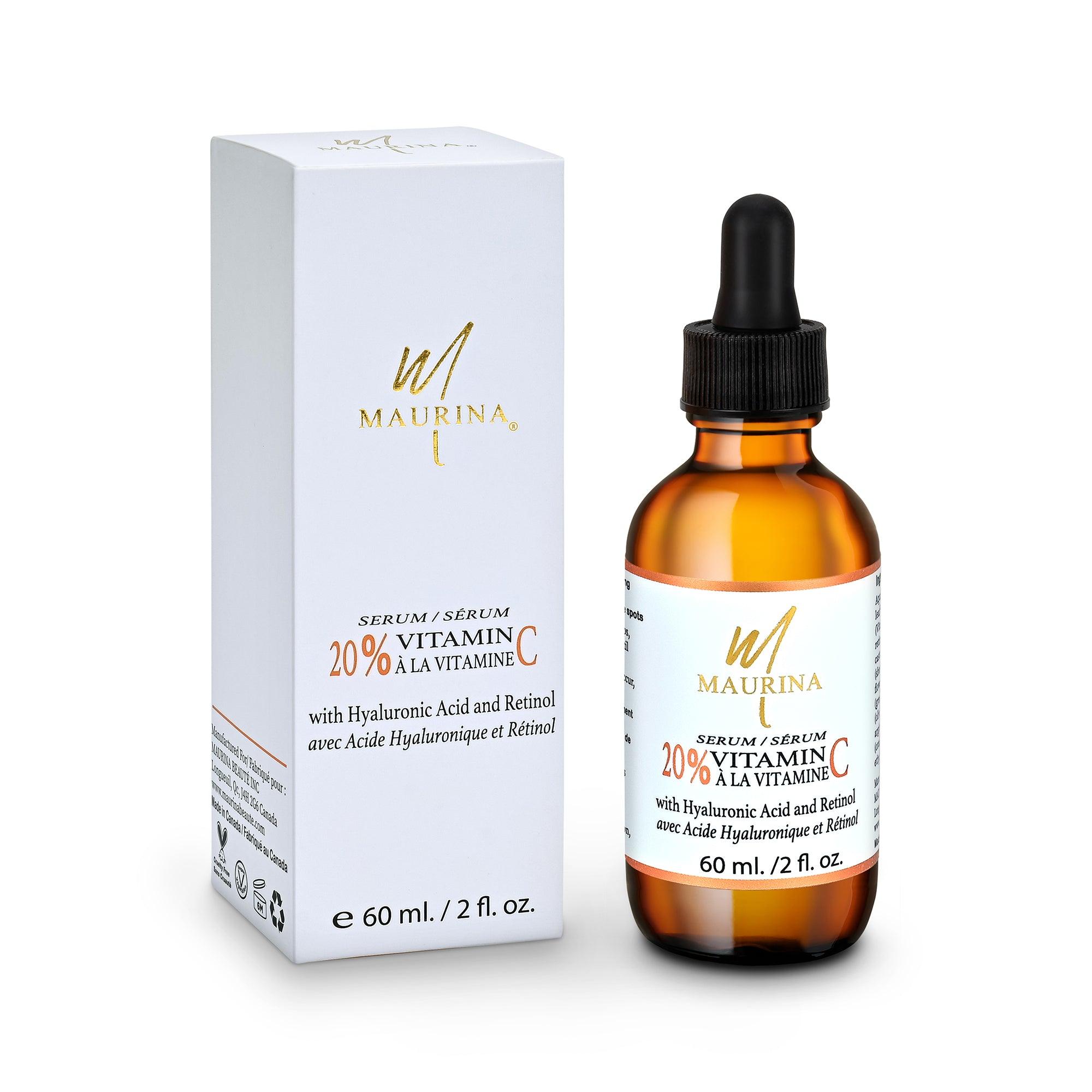Maurina Face Serum – 20% Vitamin C with Hyaluronic Acid & Retinol