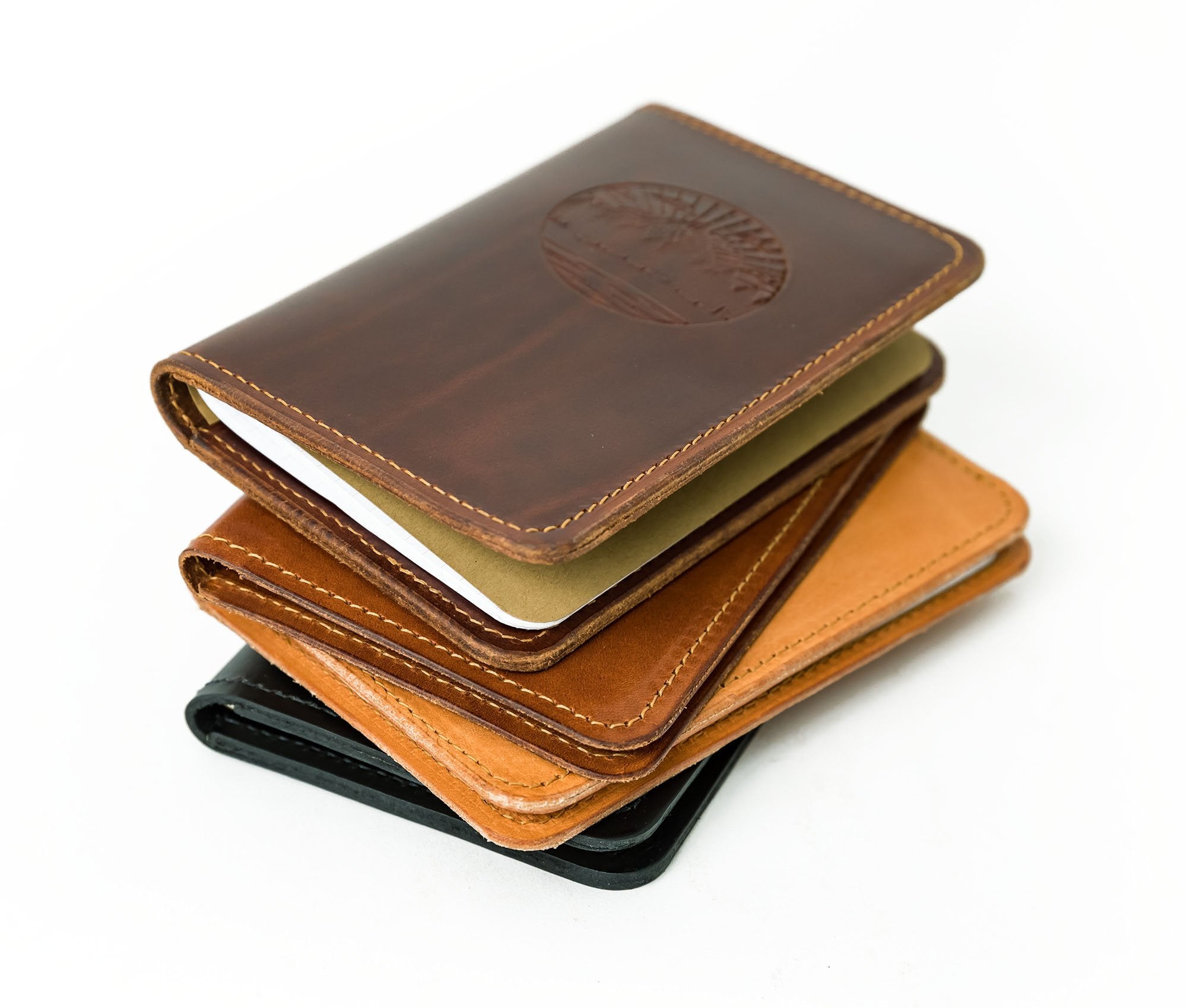 Full Grain Leather Passport Cover – Card & Cash Organizer with Fire-Branded Option