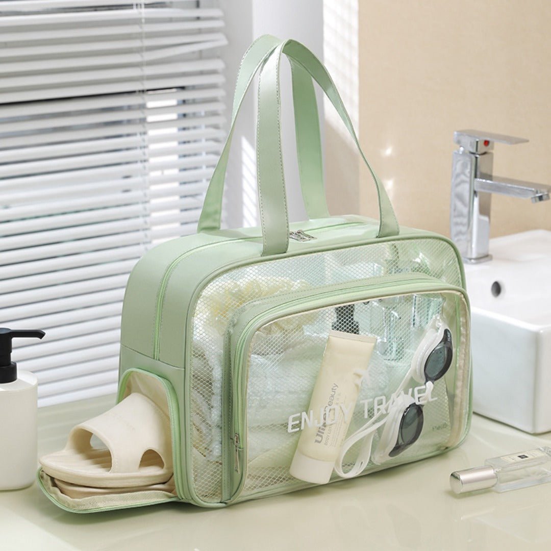 The Shoreline Transparent Wet/Dry Bag for travel essentials