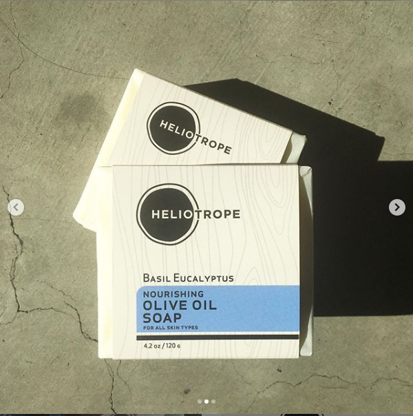 Heliotrope Nourishing Olive Oil Soap travel size essentials