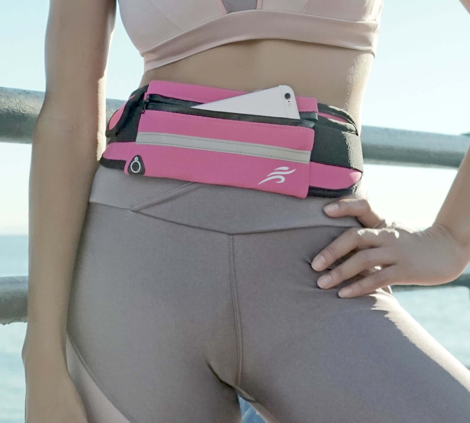 Velocity Water-Resistant Sports Running Belt and Travel Fanny Pack