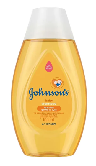 Johnson's Baby Shampoo bottle on a white background