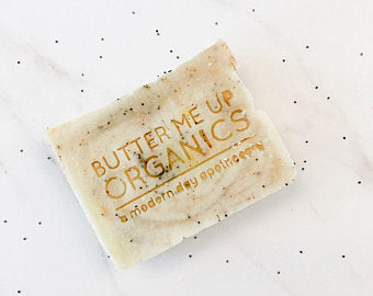 Lemon Poppyseed Organic Soap – Exfoliating Vegan Bar with Mustard Seed & Lemon Verbena