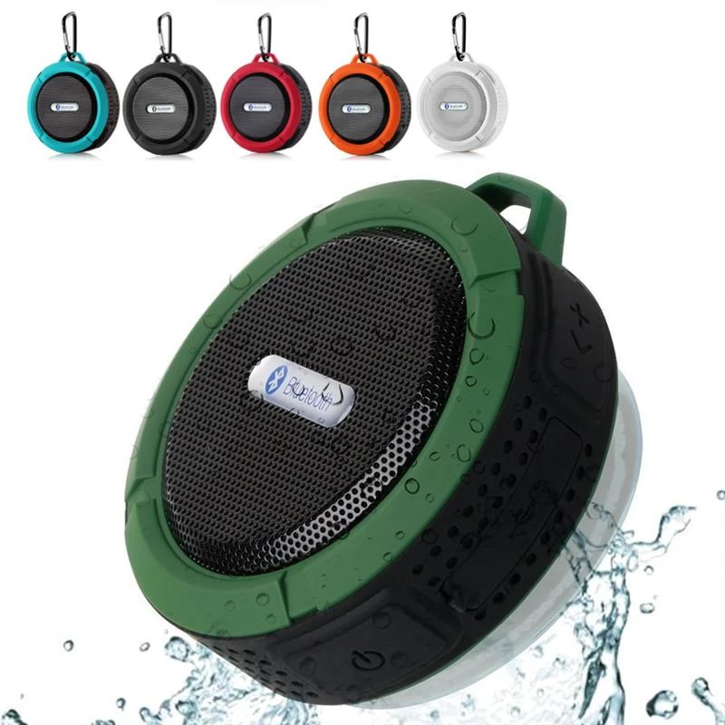 Mini Waterproof Bluetooth Speaker – Suction Cup & Hook