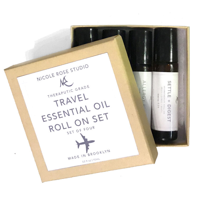 Nicole Rose Studio Travel Essential Roll-On Set – 4 Therapeutic Blends