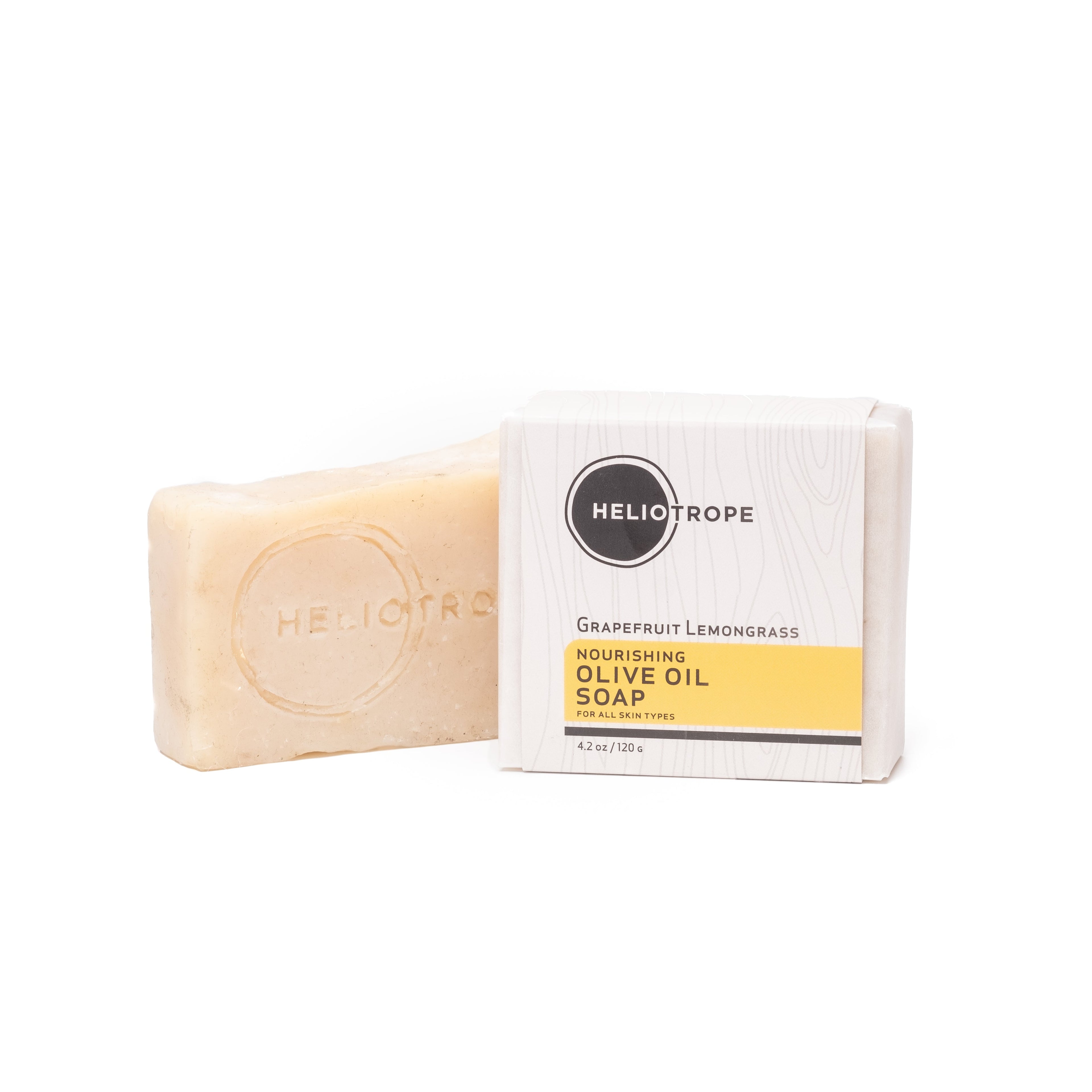 Heliotrope Nourishing Olive Oil Soap in travel size for skincare