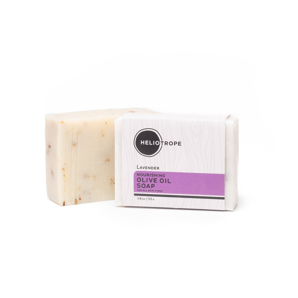 Heliotrope Nourishing Olive Oil Soap for travel size essentials