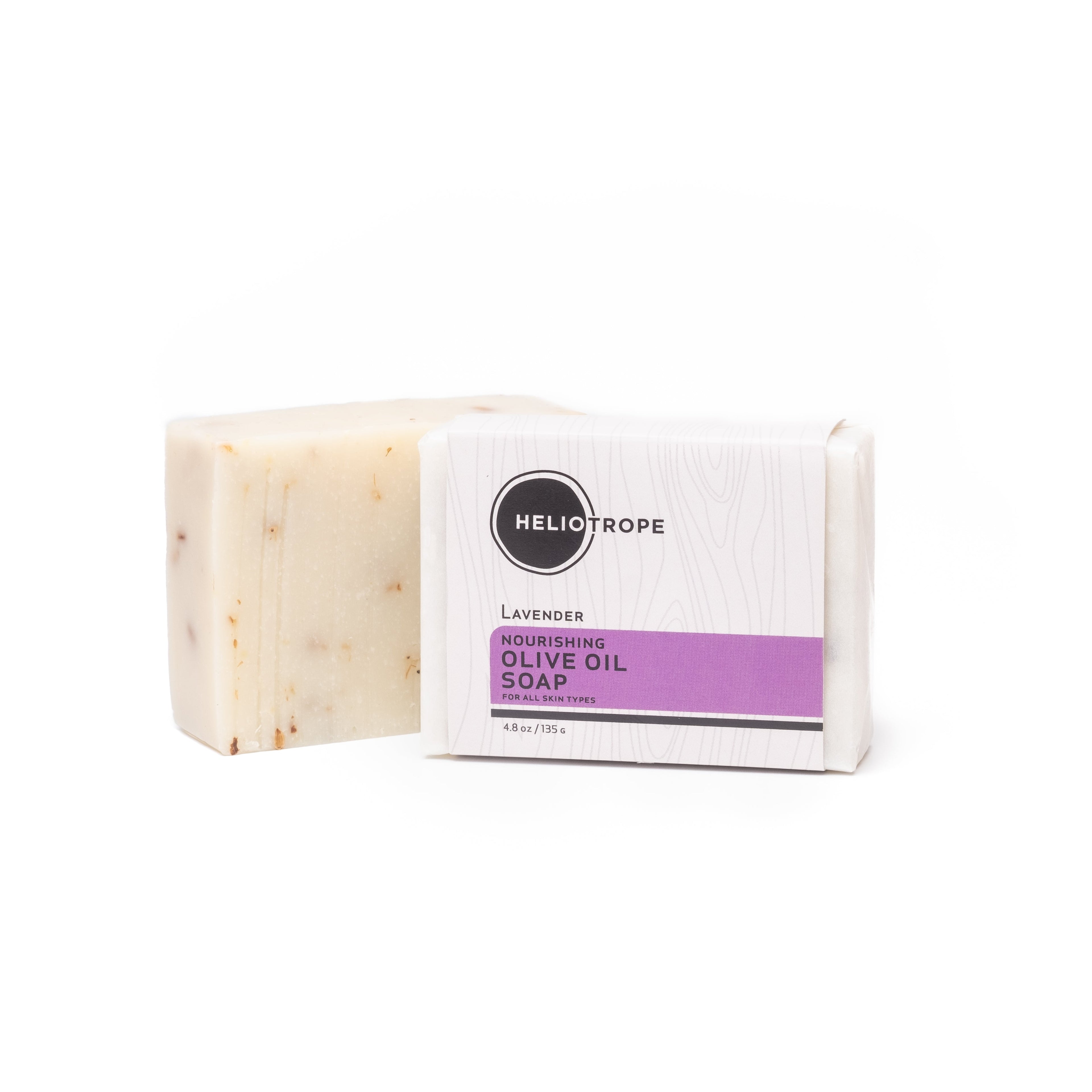 Heliotrope Nourishing Olive Oil Soap for travel size essentials