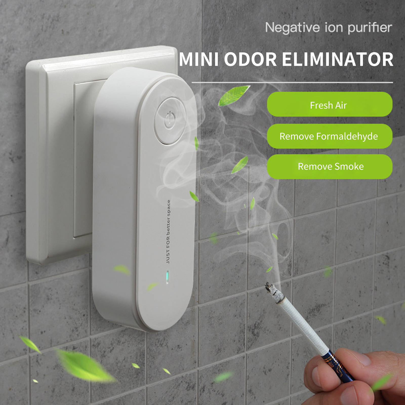 Plug-In Air Purifier Mini Eliminator – Compact Freshener & Air Cleaner