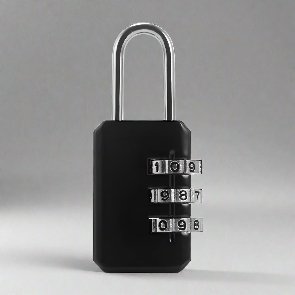 Compact zinc alloy resettable password lock in assorted colors for luggage and bags