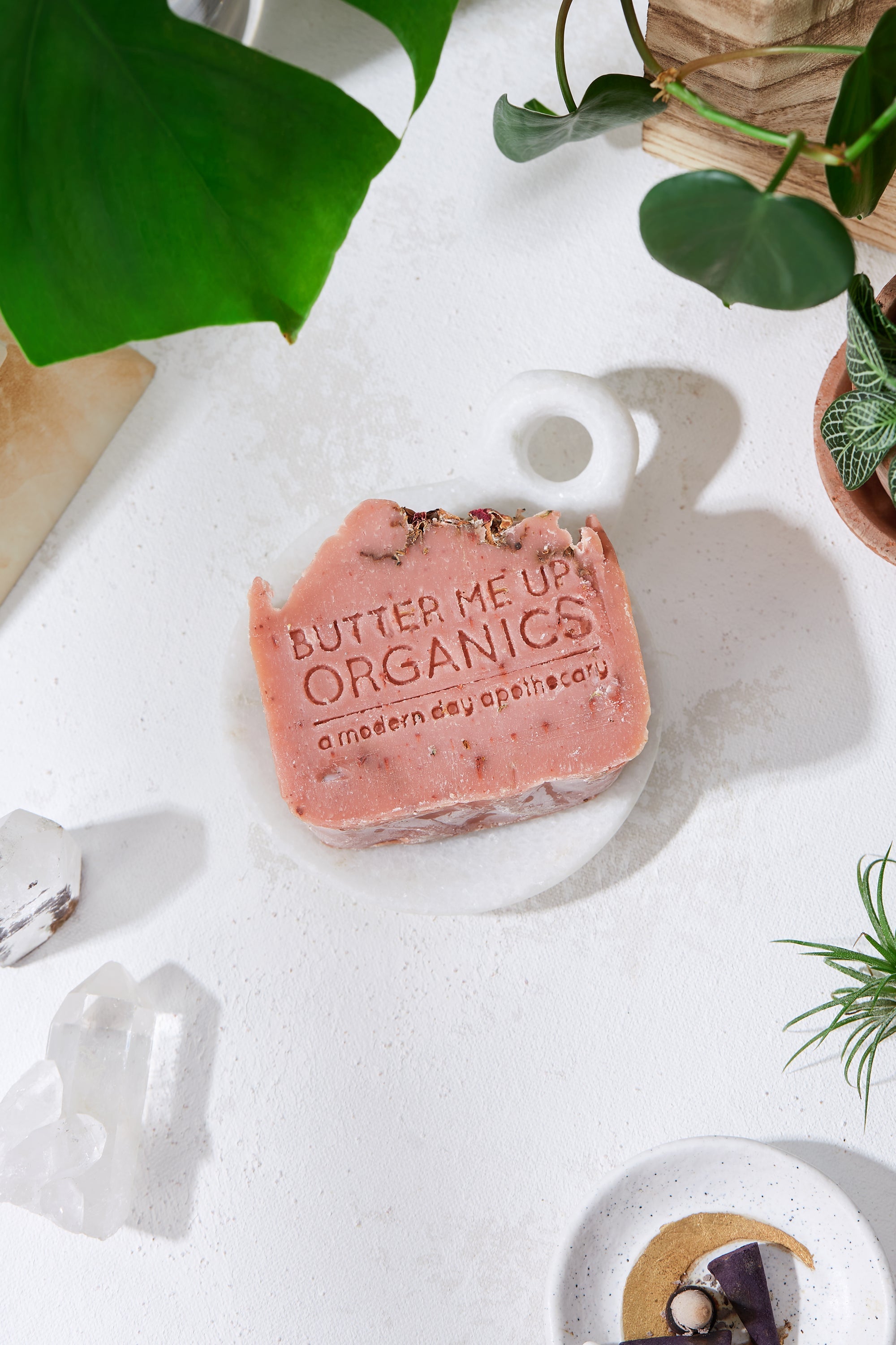 Rose Garden Organic Soap – Vegan, Palm-Free Bar with Pink Clay & Rose Petals