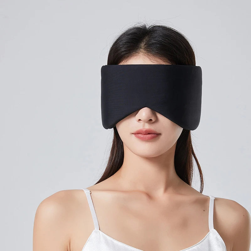 Adjustable Silk Sleep Mask – Total Blackout, Breathable & Unisex (Full Size)