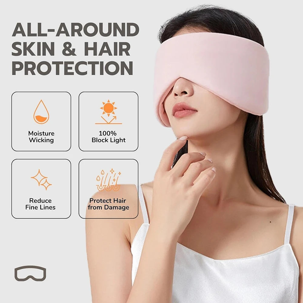 Adjustable Silk Sleep Mask – Total Blackout, Breathable & Unisex (Full Size)