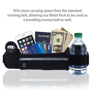 Velocity Water-Resistant Sports Running Belt and Travel Fanny Pack