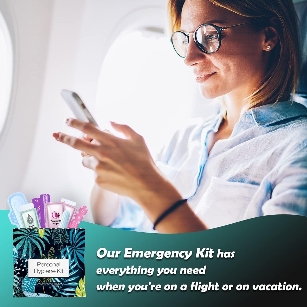 All - in - One Travel Menstrual Kit by pH Advantage - 3ozs