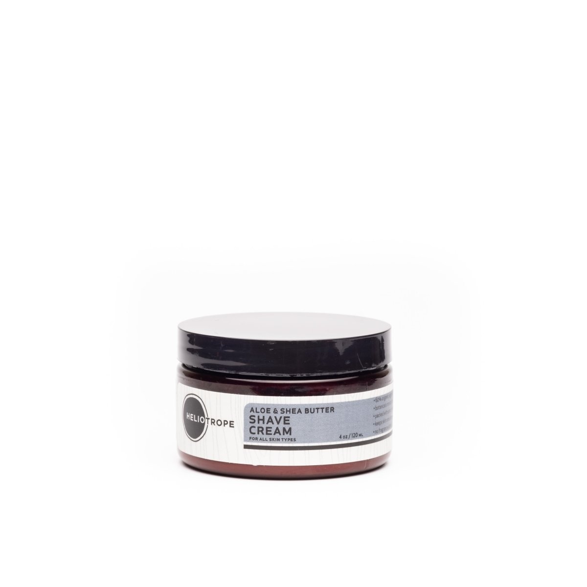 Aloe & Shea Butter Shave Cream in compact travel size for TSA approved toiletries