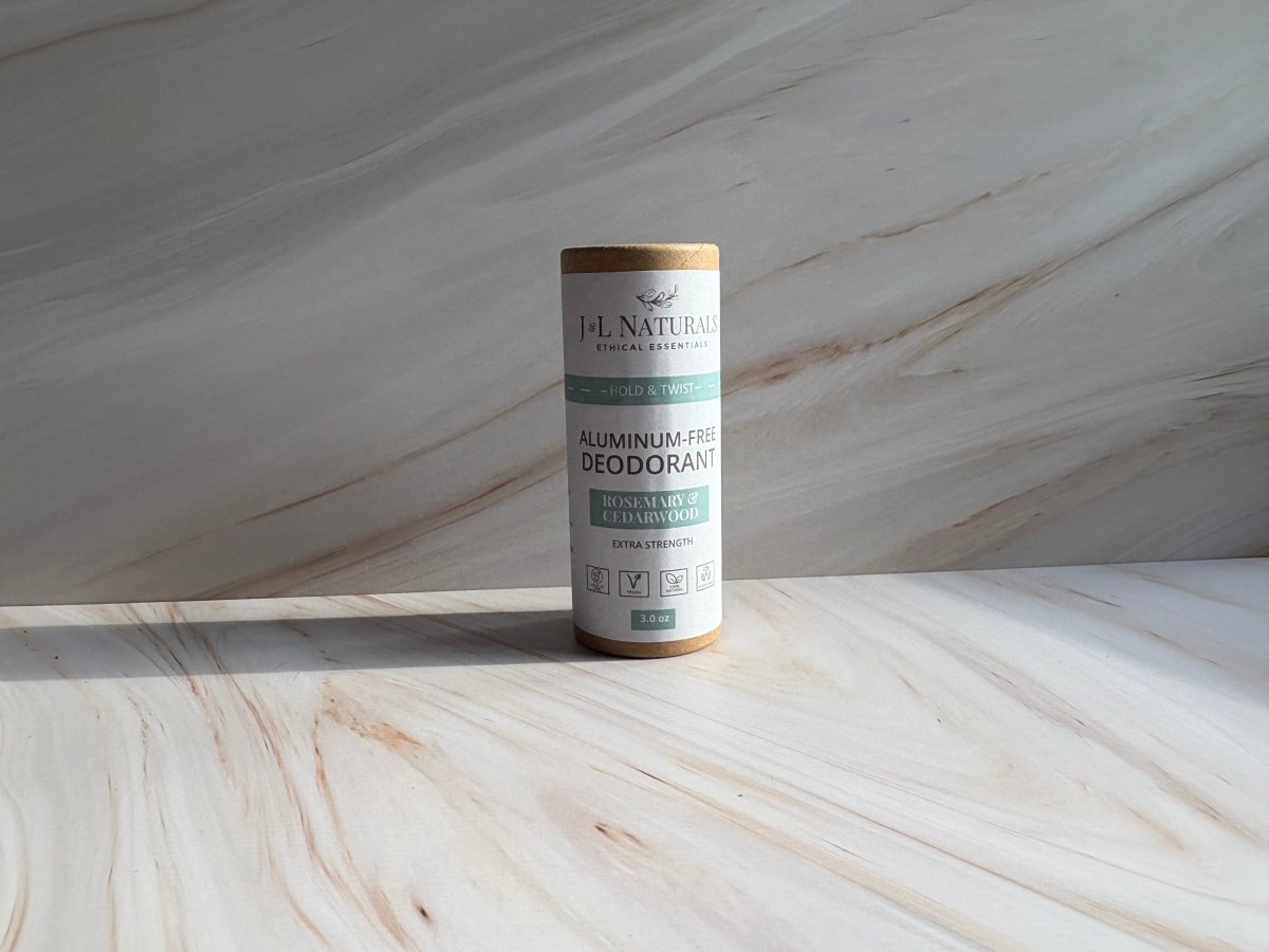 Aluminum-Free Deodorant by J&L Naturals – Plant-Powered Odor Control (3 oz) for travel size essentials